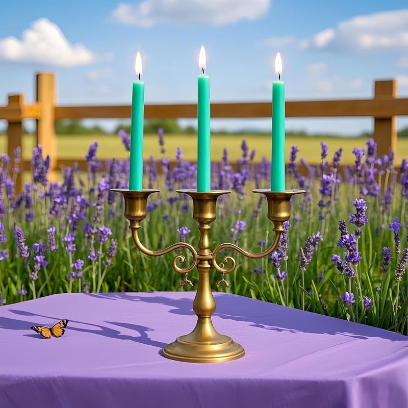 Sihuida 12-Pack Mint Green Taper Candles, 10 Inch Unscented Dripless Candlesticks, Long-Lasting Burn Time of 7-8 Hours, Perfect for Home Décor, Spring and St. Patrick's Day - Image 5